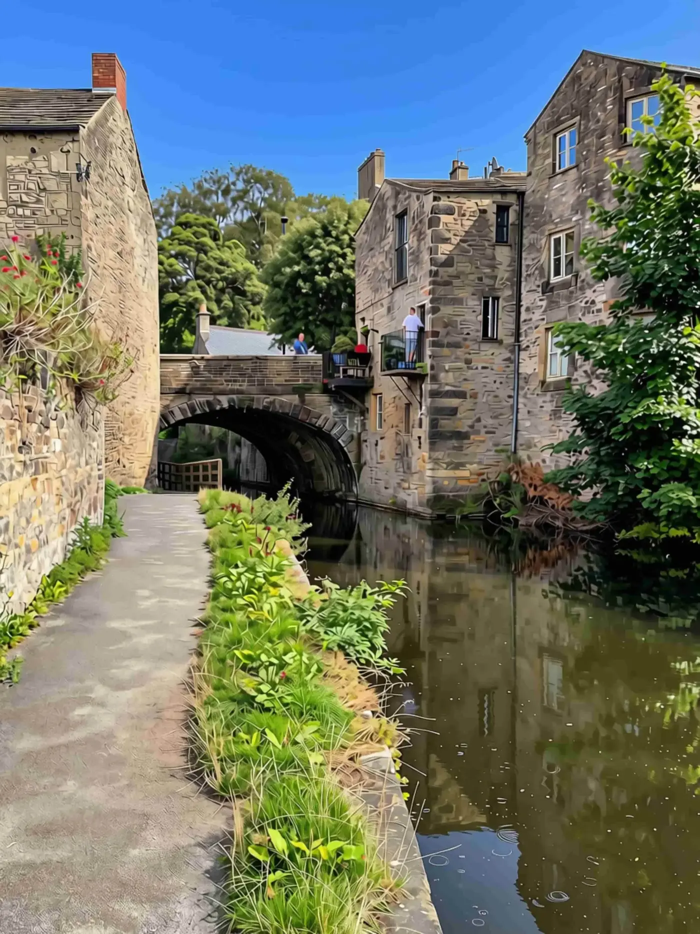 The Springs Canal behind Skipton Castle